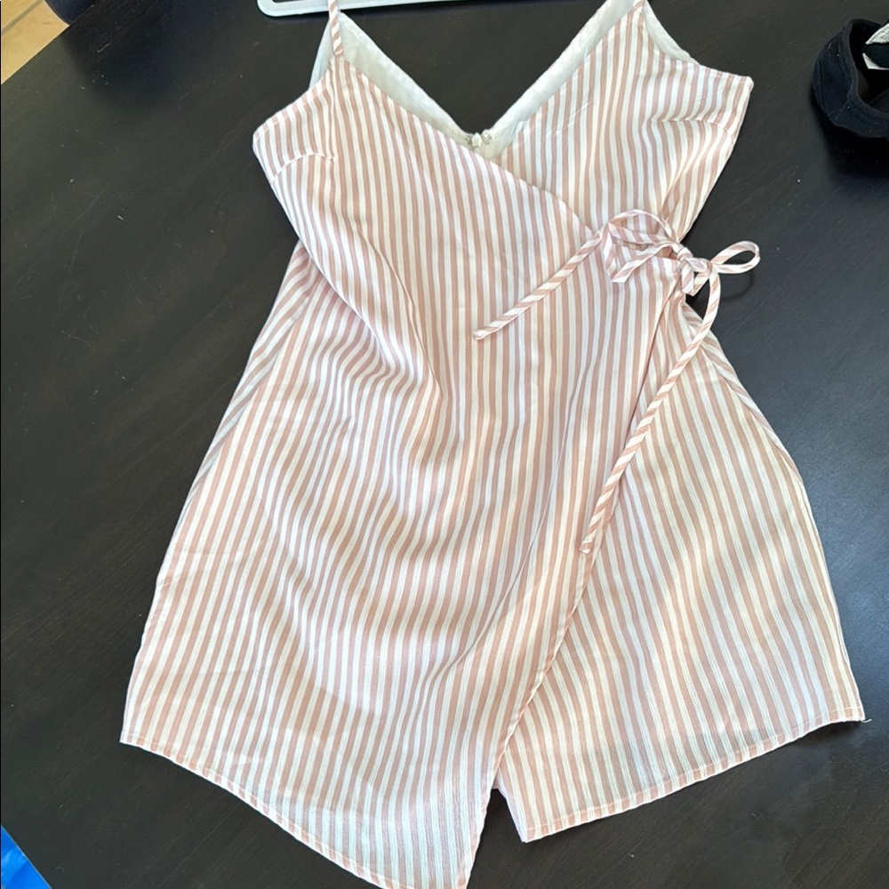 Chic Striped Pink Romper